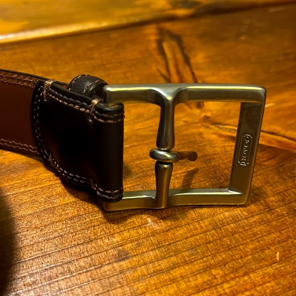 Coach Dark Brown Leather Belt (Men’s 38) - Picture 5 of 7